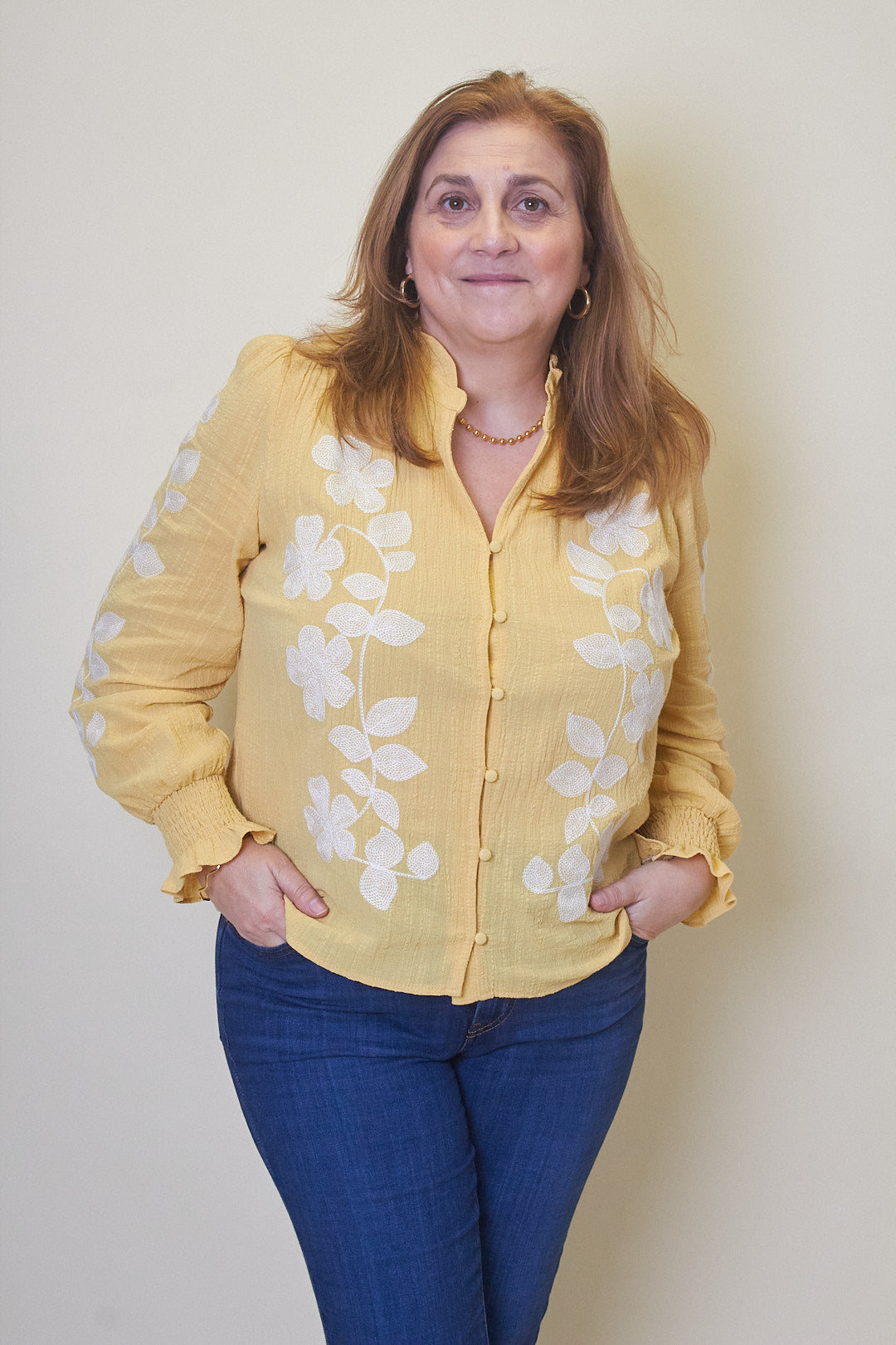 Camisa Bordado Flores