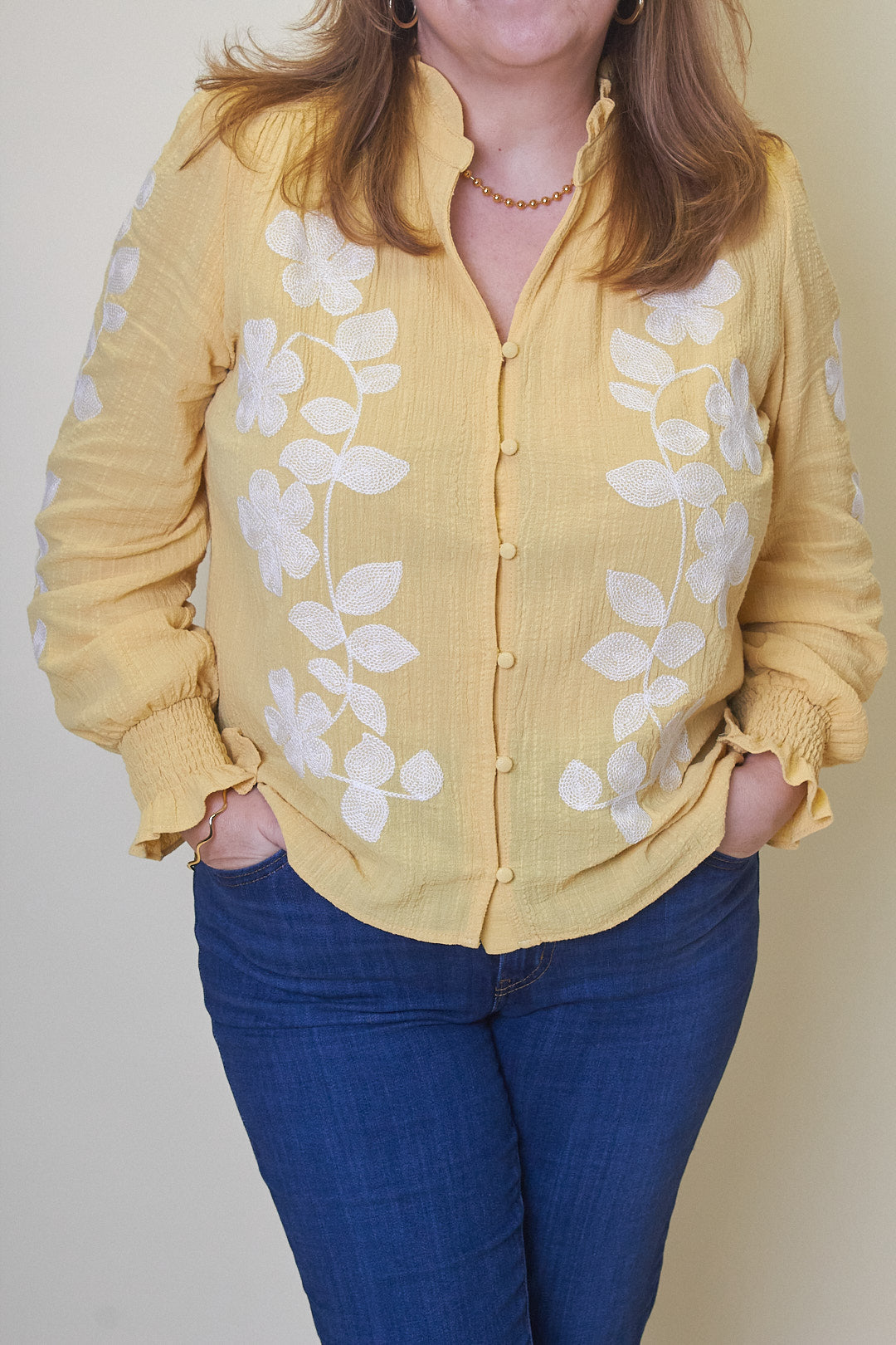 Camisa Bordado Flores