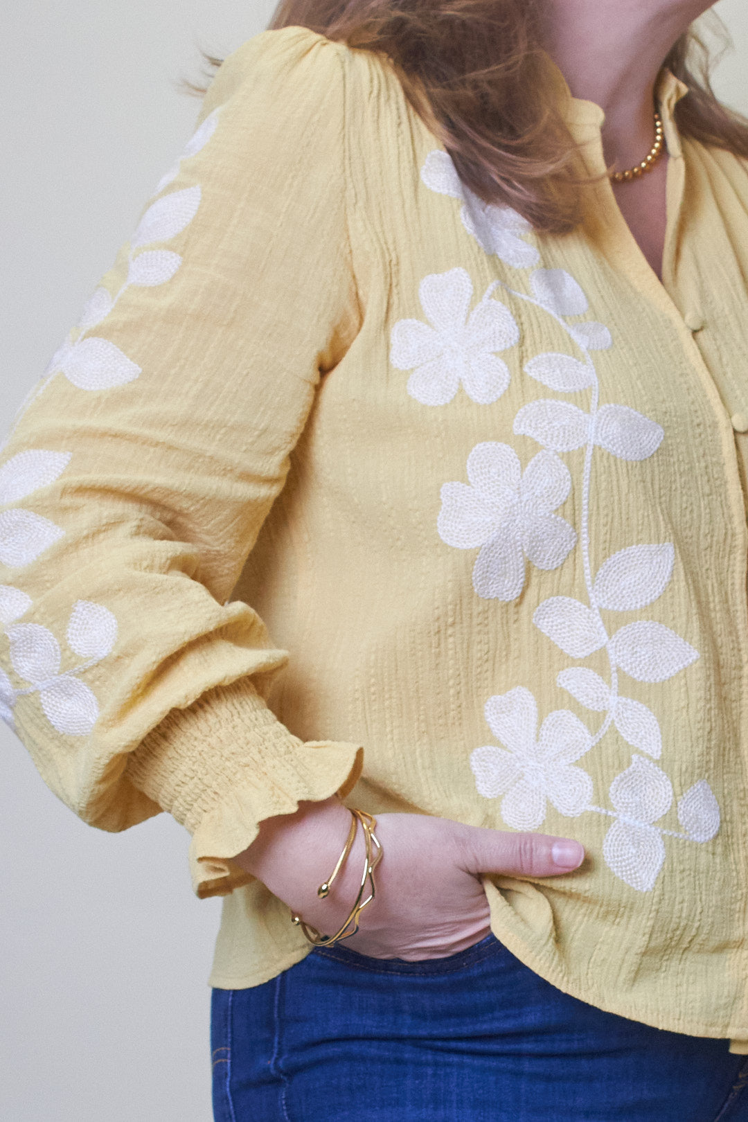 Camisa Bordado Flores