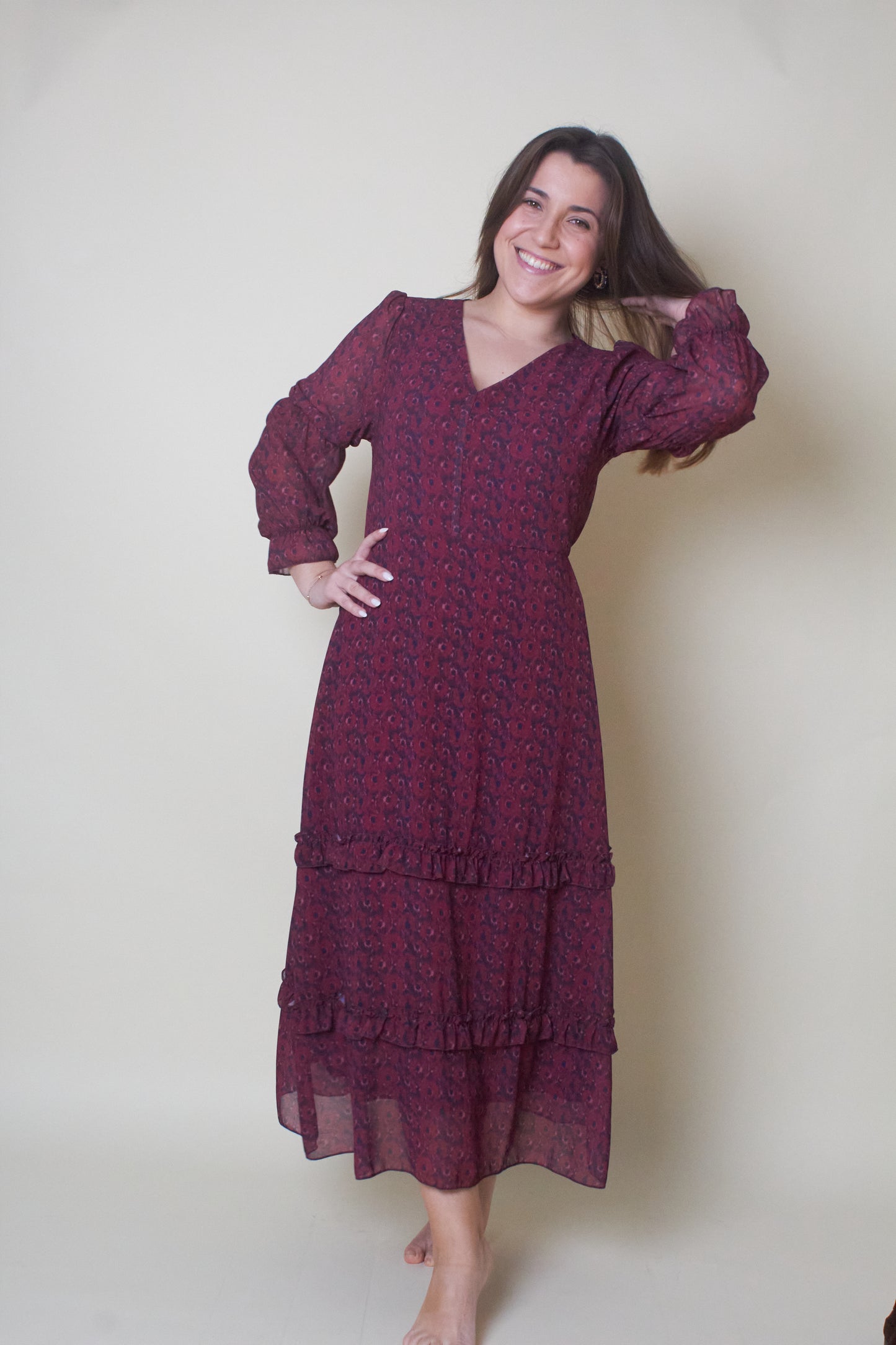 Vestido Midi Burgundy