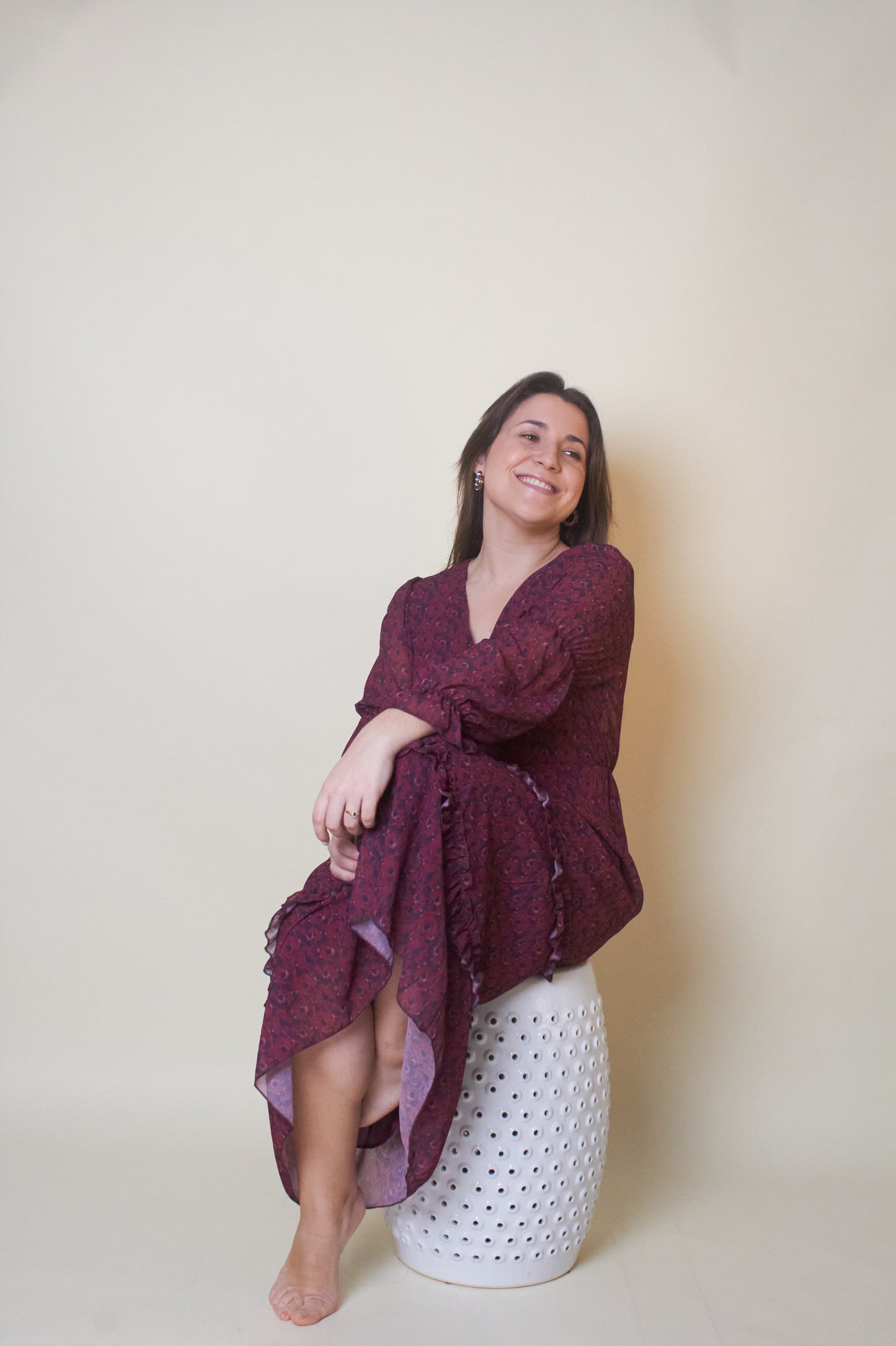 Vestido Midi Burgundy