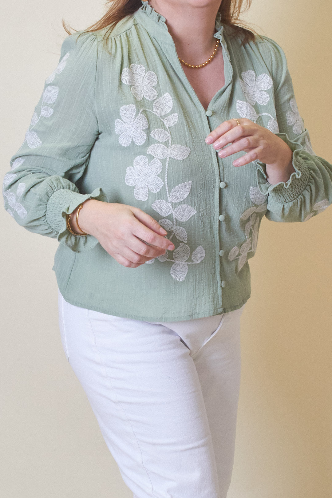 Camisa Bordado Flores