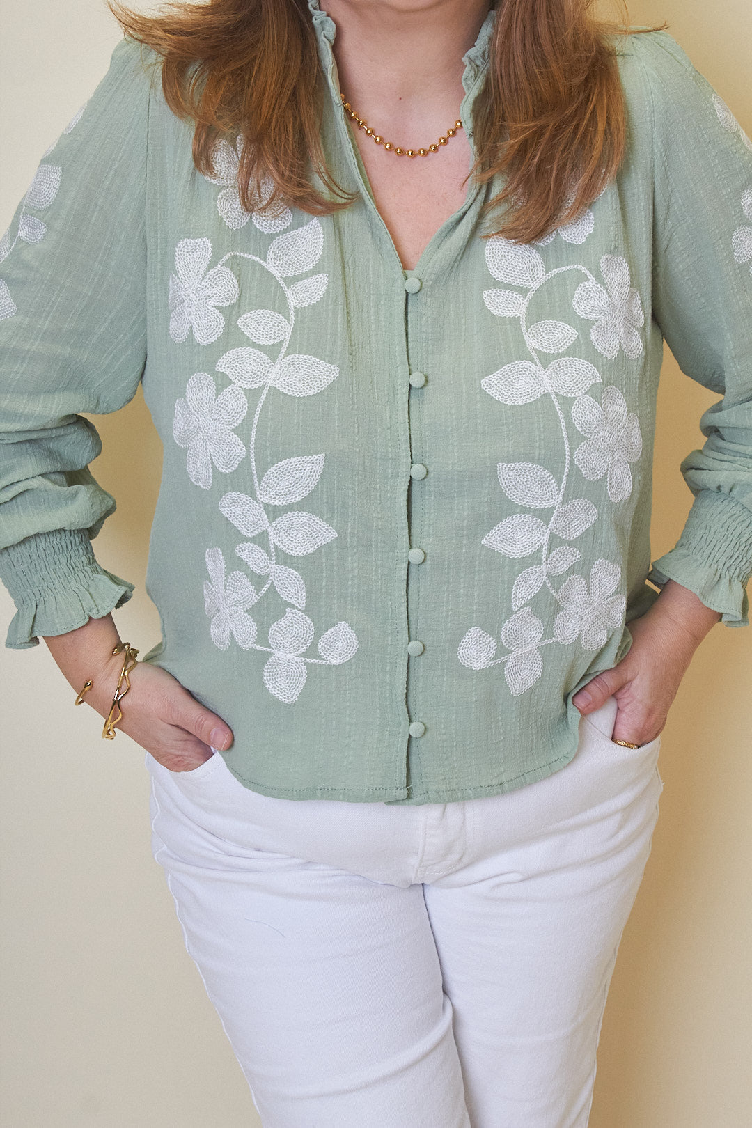 Camisa Bordado Flores