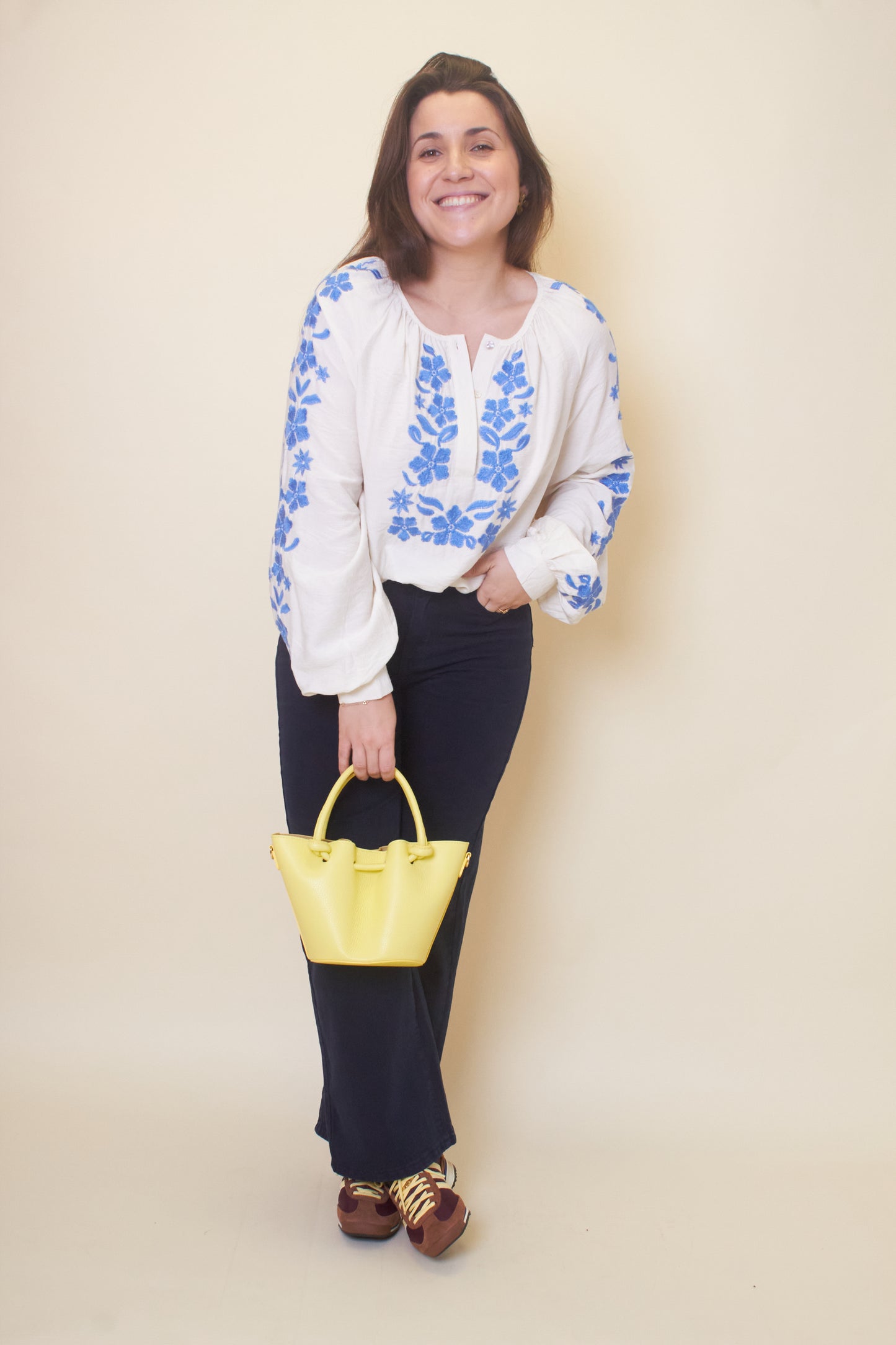 Blusa Flores Azuis