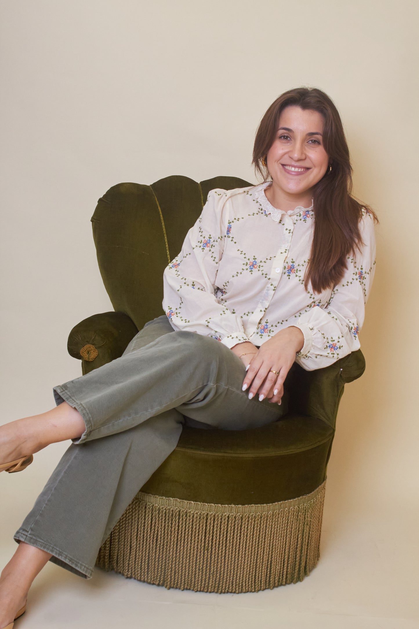 Camisa Floral Bordada