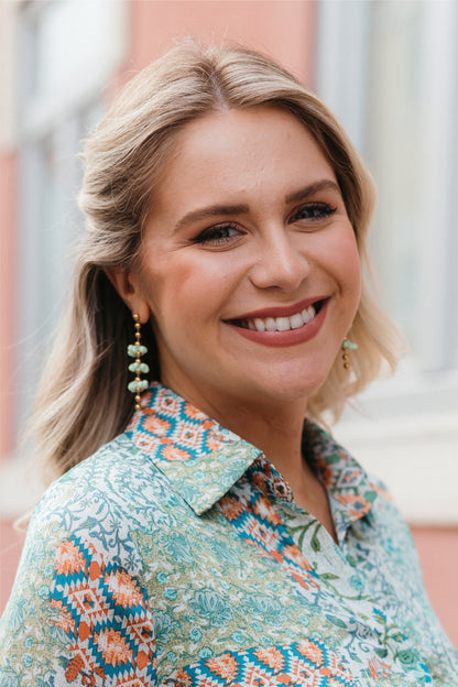 "Mint Flower" earrings